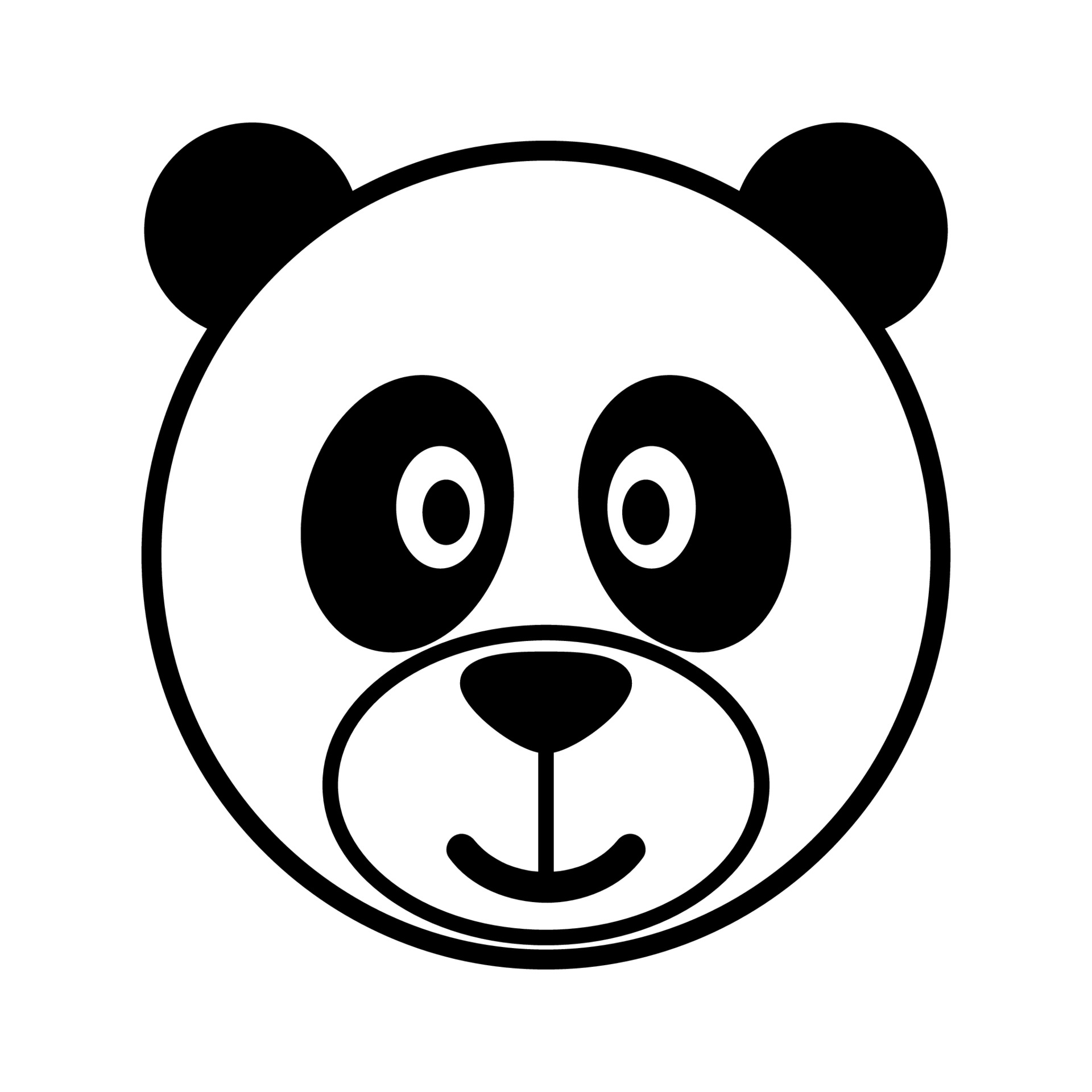 desenho simples de um panda fofo 3023543 Vetor no Vecteezy